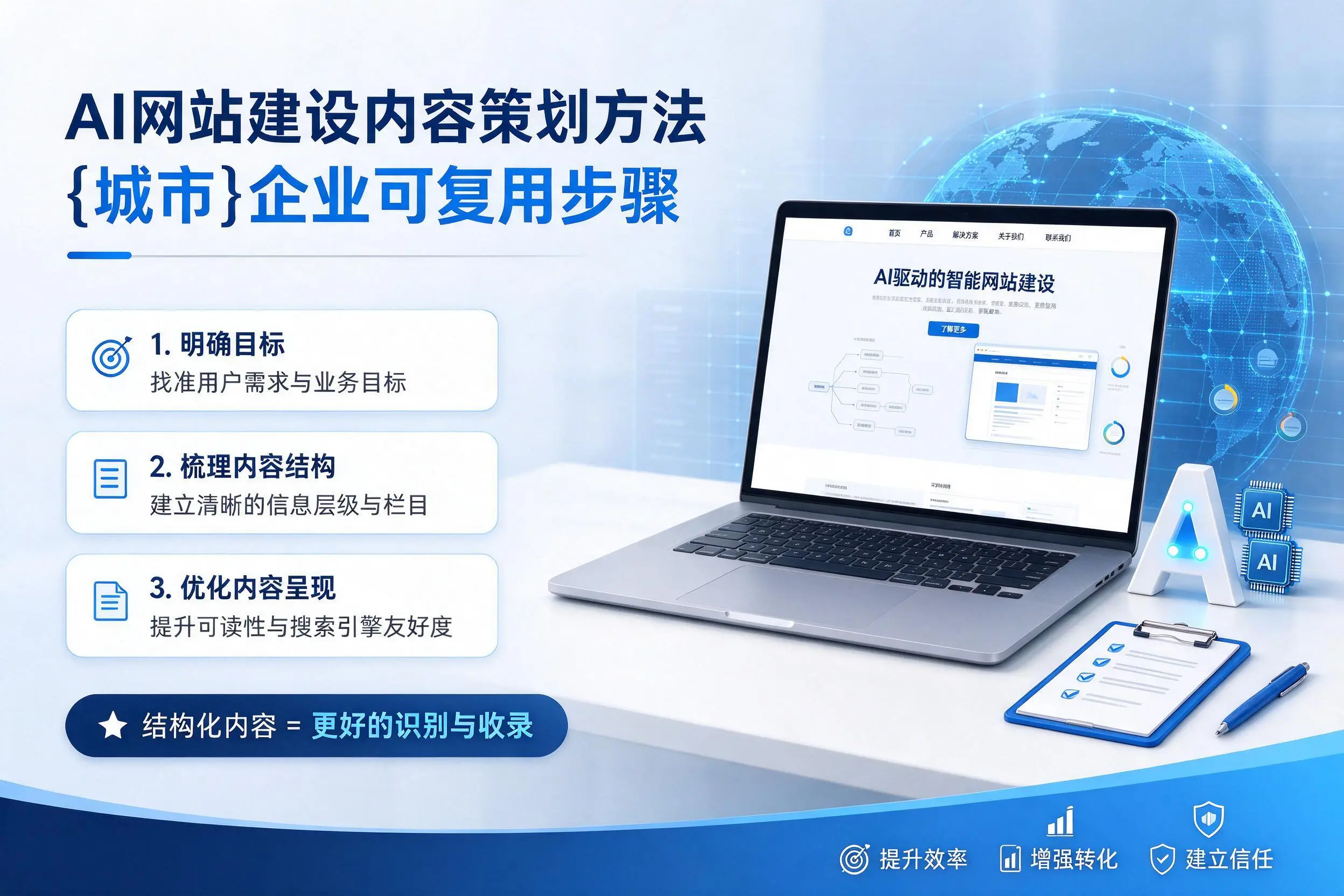AI网站建设内容策划方法,襄阳企业可复用步骤